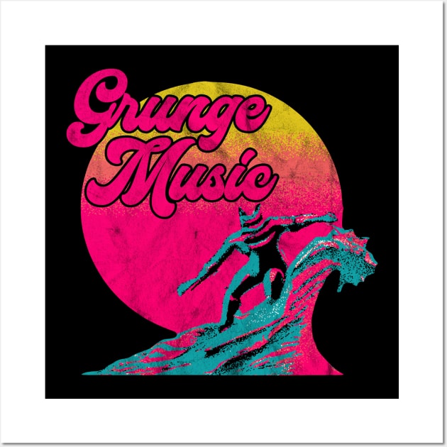 Grunge Music Sythnwave 80s 90s Wall Art by karutees